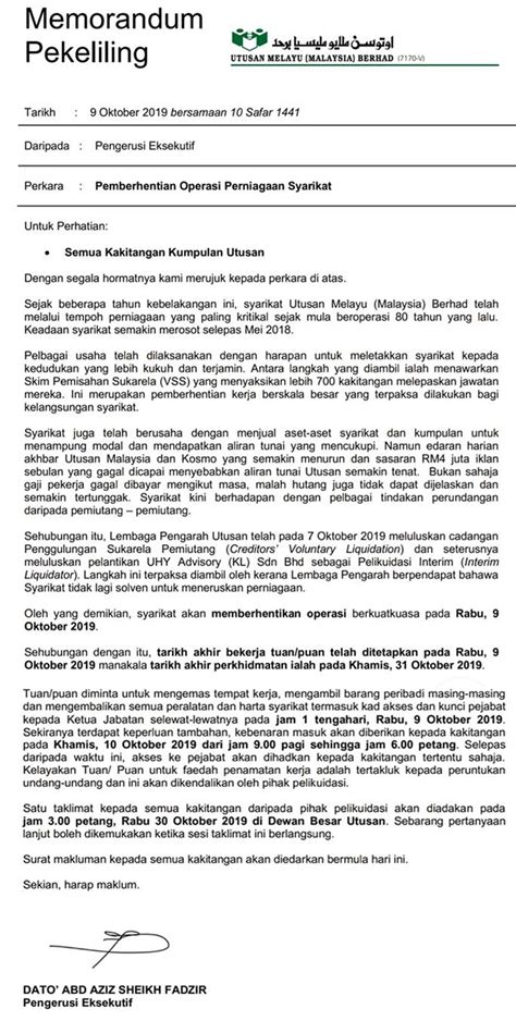 Newspapers by utusan melayu (m) berhad. Utusan Melayu Sah Tutup 9 Oktober 2019