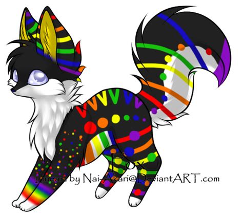 Rainbow Fox Adopt-CLOSED by Wolfies--Adopts on DeviantArt