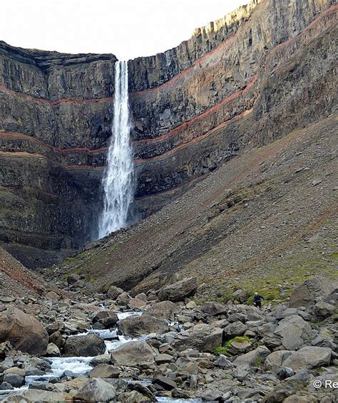 The Majestic Henoss And Litlanesfoss Waterfalls In Eas
