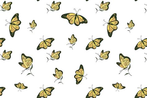 Colored Doodle Butterfly Pattern Pre Designed Illustrator Graphics