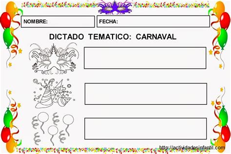 Cuéntame Una Cosa Carnaval Fichas Temáticas Para Infantil Yo Primaria