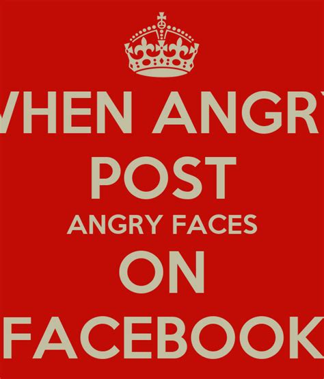 When Angry Post Angry Faces On Facebook Poster Schmillythesmurf1