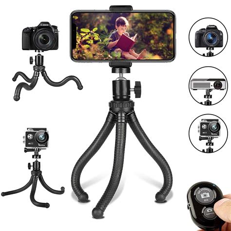 Phone Tripod Flexible Cell Phone Tripod Adjustable Camera Stand Holder