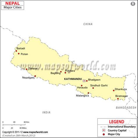 nepal major cities map