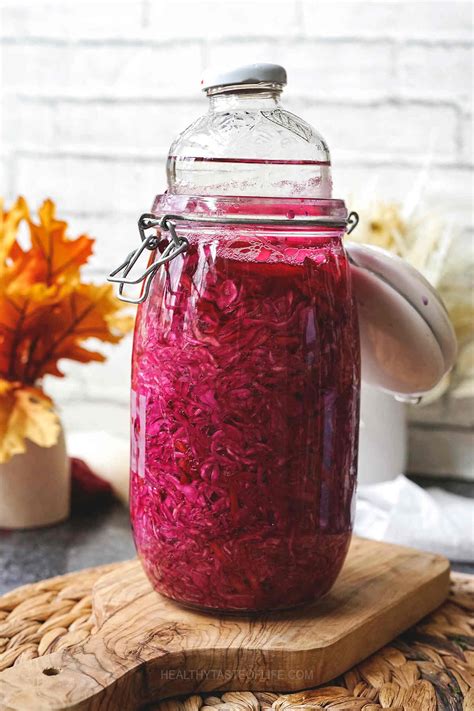 Fermented Red Cabbage Sauerkraut After 3 Days Healthy Taste Of Life