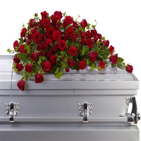 On this page you will find wreaths and sprays for the casket. Red Rose Reverence Casket Spray - Casket Flowers