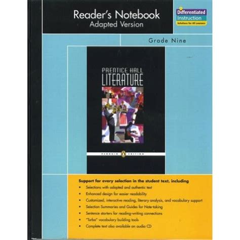 Prentice Hall Literature Penguin Edition Readers Notebook Adapted