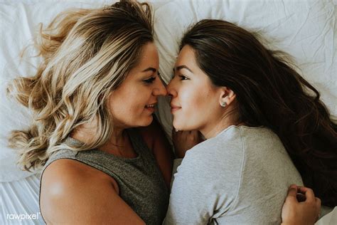 Lesbian Couple Together In Bed Premium Image By