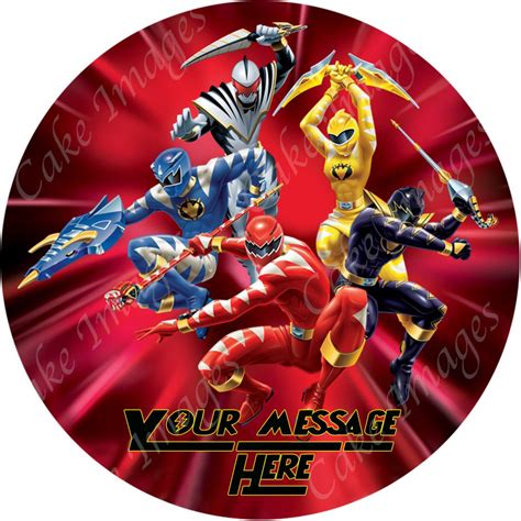 Power Rangers Mini Force Edible Cake Image Topper Can Be
