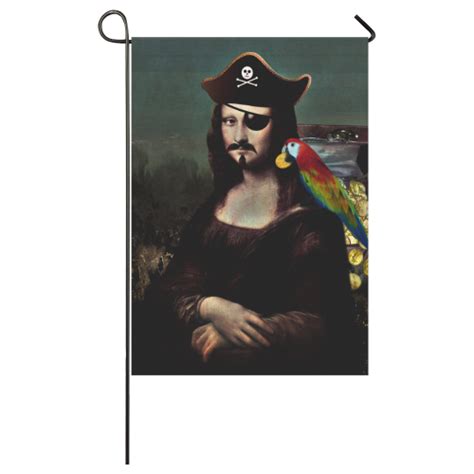 Capt Mona Lisa Pirate Garden Flag 28x40 （without Flagpole） Id