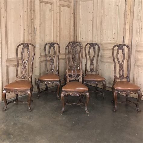 111 dining chair by collector materials: Set of 6 Antique Lyre Back Queen Anne Dining Chairs For ...