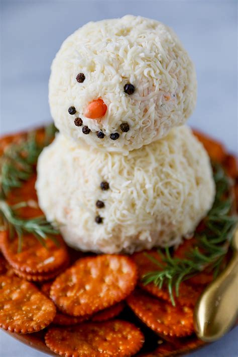 How To Make Appetizer Cheese Trees Or Snowmen