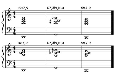 Ii7 V7 Im7 Ii79 V79b13 Im79 Chord Voicings Piano Ology