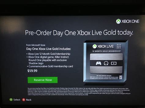 Microsoft Now Opening Pre Orders For Day One Edition Xbox Live Gold