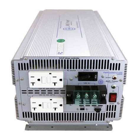5000 Watt Pure Sine Inverter Industrial Grade 24 Vdc To 120 Vac