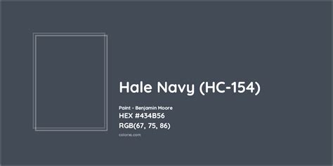 Benjamin Moore Hale Navy Hc 154 Paint Color Codes Similar Paints And