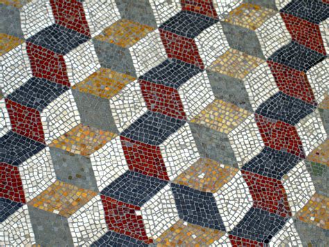 Mosaic 3d Roman Geometric Pattern Floor Mosaic Stolpermus Flickr