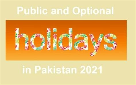 Public And Optional Holidays In Pakistan 2023 Price In Pakistan