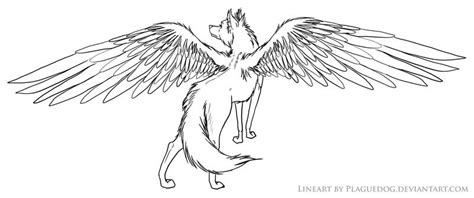 These printable halloween coloring sheets are certain to be a big hit with everyone. Winged Wolf Lineart by Plaguedog on DeviantArt