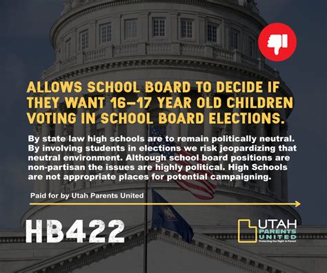 hb422 is allowing 16 17 year olds to vote in school board elections a good idea utah