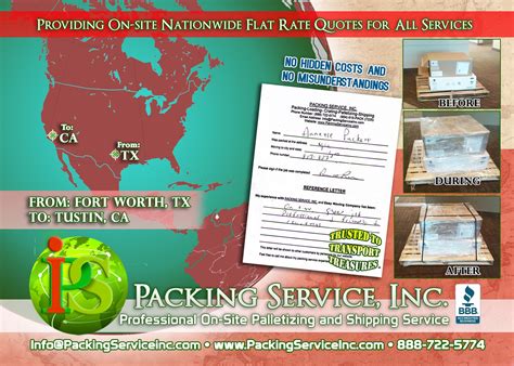 The Packing Service Inc Website Has Been Updated To Provide Customers