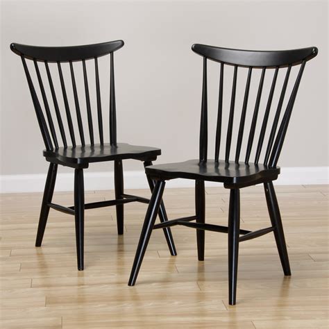 shop sterling windsor soft black dining chair set of 2 free shipping today overstock 7708350