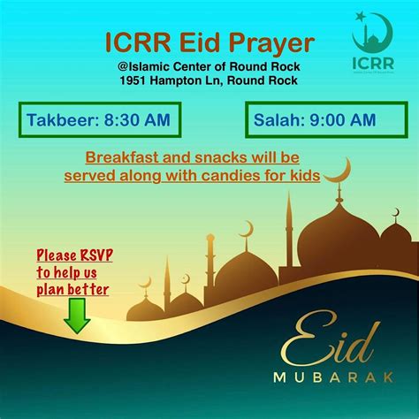 Icrr Eid Al Fitr 2023 Prayer Services Islamic Center Of Round Rock 21