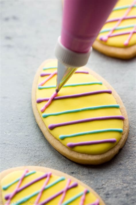 The designs on these cookies just scream spring time! Easter Egg Sugar Cookies | Sally's Baking Addiction