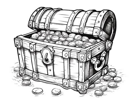 Printable Treasure Chest To Color Coloring Page
