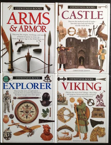 Lot Of 4 Hc Dk Eyewitness Books Explorer Castle Arms And Armor Viking