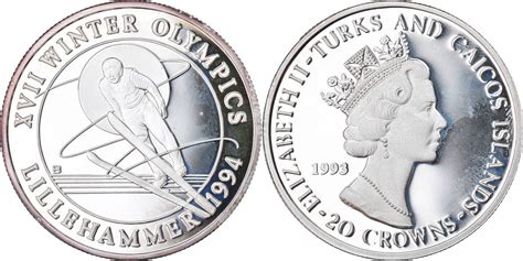 Turks Caicos Islands Crowns Coin Proof Silver Km Pn Ms