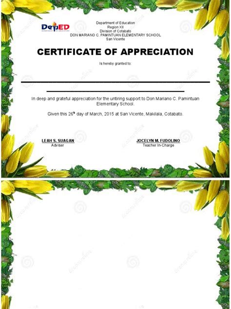 Certificate For Parents Pdf