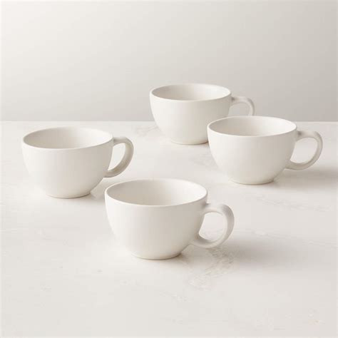 Crisp Modern Matte White Espresso Cup Set Of 4 Reviews Cb2