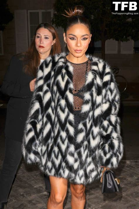 Hot Vanessa Hudgens Flashes Her Bra In A See Through Dress In Paris