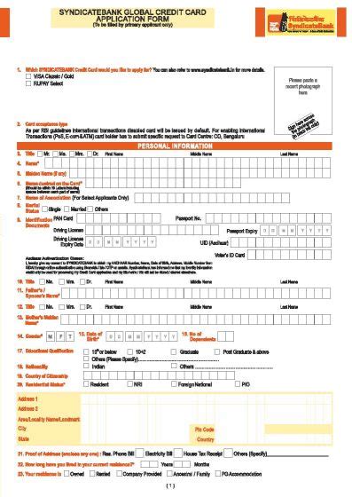 A credit card authorization form is one way to protect yourself against chargebacks. Syndicate Bank Online Application Credit Card - 2020 2021 ...