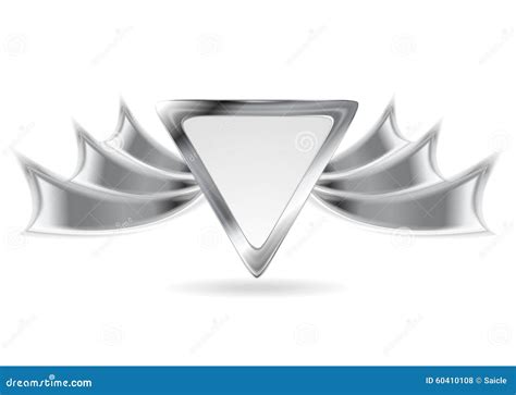 Metallic Silver Logo Element Stock Vector Illustration Of Backdrop