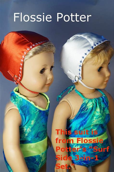 flossie potter retro swim cap doll clothes pattern 18 inch american girl dolls