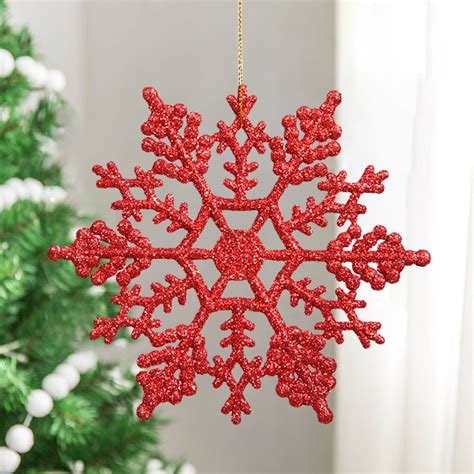 Azzakvg Christmas Ornaments Christmas Decorations Snowflakes Plastic