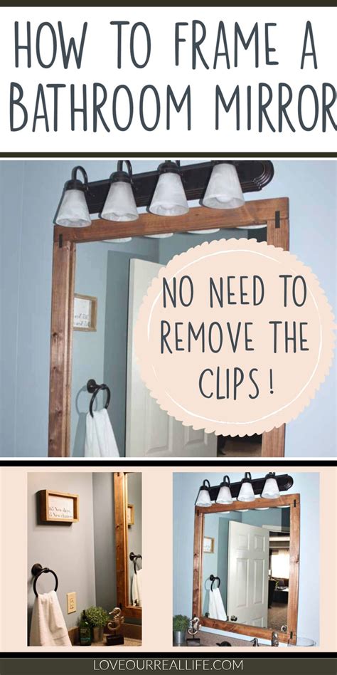 How To Build A Diy Frame To Hang Over A Bathroom Mirror Dining Room