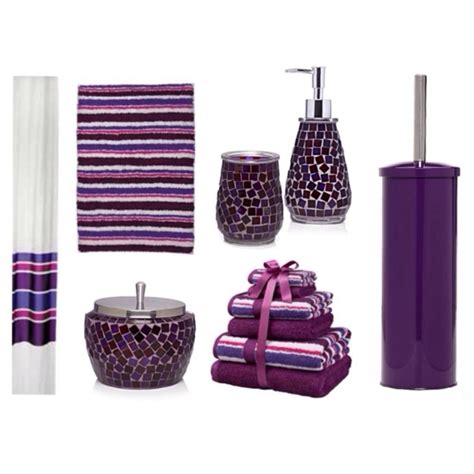 Dark Purple Purple Bathroom Accessories