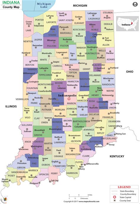 Free Indiana Zip Code Map United States Map