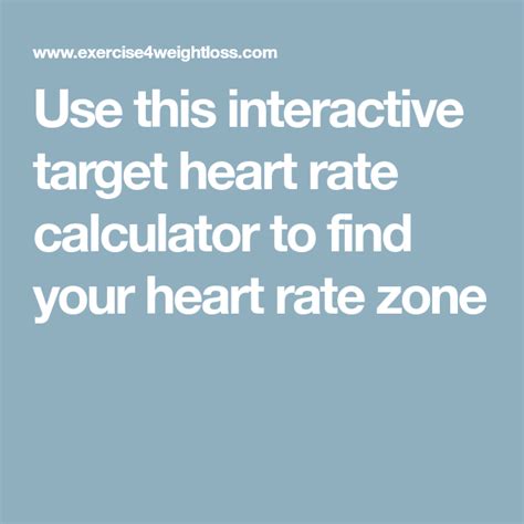 Use This Interactive Target Heart Rate Calculator To Find Your Heart