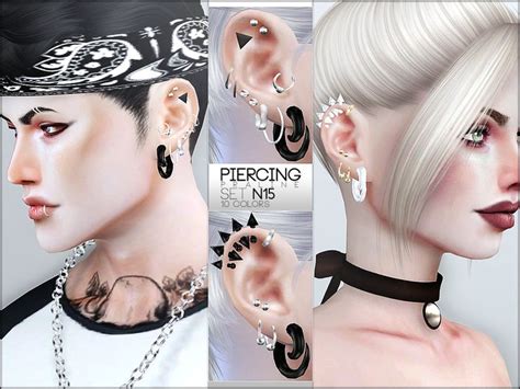 Piercings In 10 Colors All Genders Found In Tsr Category Sims 4