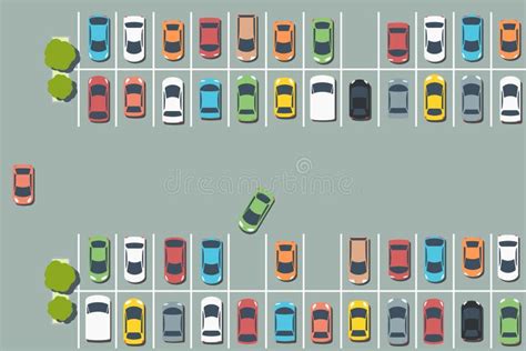 Parking Lot Illustration Stock Vector Illustration Of Store 107444798