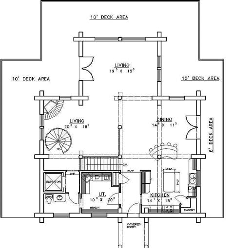 Log Cabin House Plan 2 Bedrooms 2 Bath 4134 Sq Ft Plan 34 126