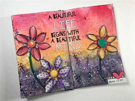 Shimmerz Paints A Beautiful Life Art Journal Page Nicole Kerr