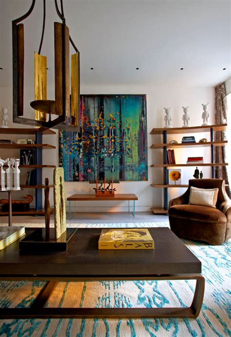 A masterful use of architectural elements. Waterfall Mansion - Contemporary - Living Room - New York ...