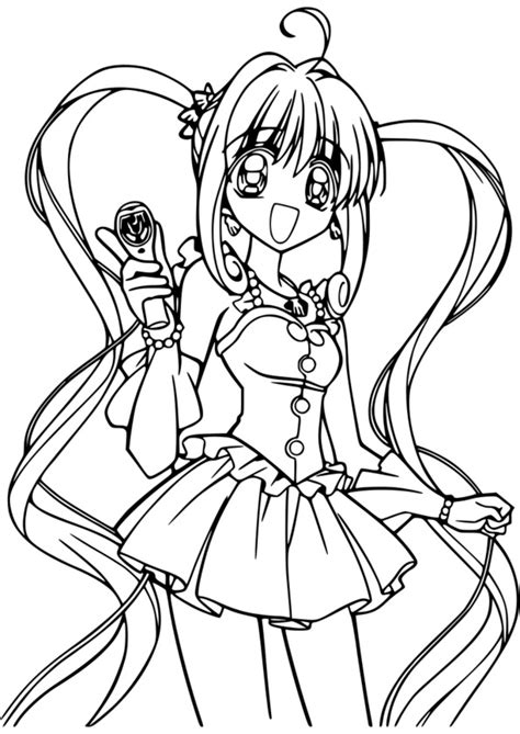 Coloriage fille manga kawaii a imprimer. 127 dessins de coloriage Manga à imprimer