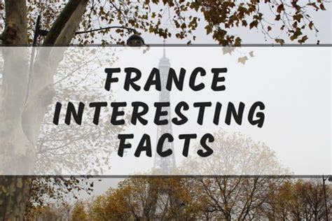Printable Fun Facts About France