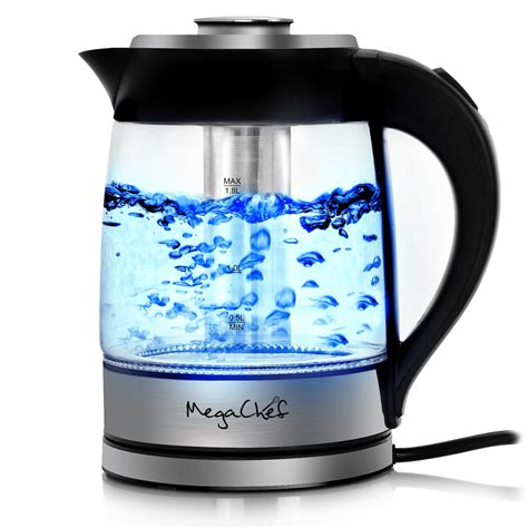 Megachef 18 Liter Stainless Steel Electric Tea Kettle With Tea Infuser
